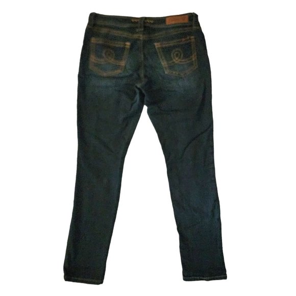 Seven7 Women's Dark Wash Mid Rise Cotton-Blend Skinny Jeans Size 10 - Picture 4 of 14